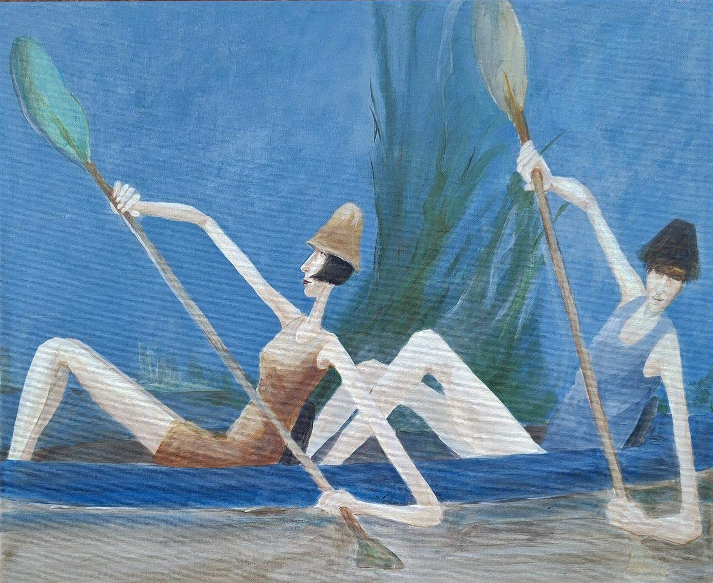 Małgorzata Fenrych "Wycieczka" akryl na płótnie, 50x60, 2023